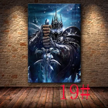 Keret nélküli A Plakát, Dekorációs Festés, a World of Warcraft 8.0 Térkép HD Vászon, Vászon Festmény Cuadros Wall Art a Vásznon