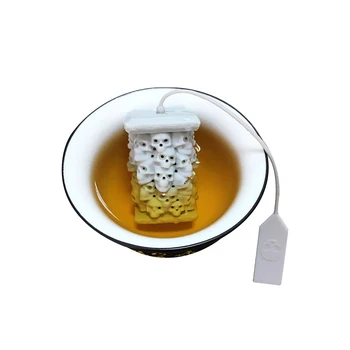 Koponya Torony Tea Készítő Élelmiszeripari Szilikagél Tea Filter Tea Filter Tea Táska Szett Élelmiszeripari Minőségű Szilikon Anyag Könnyen Clea 1