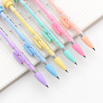 Kreatív rajzfilm 2.0 mm mechanikus ceruza tanuló nem mérgező Cukorka színű automatikus ceruza hivatal Tanuló gyerekeknek írok papíráru 1