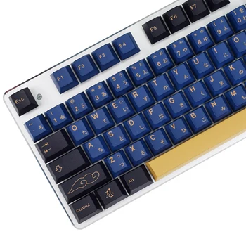 Kék Szamurájok Keycaps 129 Kulcsok PBT Cseresznye Profil Kulcs Sapkák, a Japán Keycap Puller A Gaming Mechanikus billentyűzet 1