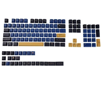 Kék Szamurájok Keycaps 129 Kulcsok PBT Cseresznye Profil Kulcs Sapkák, a Japán Keycap Puller A Gaming Mechanikus billentyűzet 2
