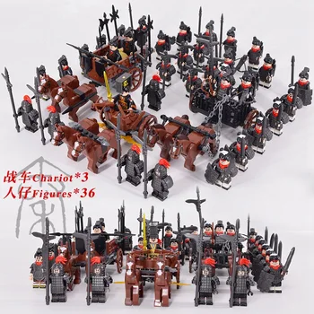 Középkorban Viking Harcos, Lovag Római Katonák Hadsereg Fegyverek, Páncél Háború Szekér Katonai Építőkövei Számok Játékok Gyerekeknek 2