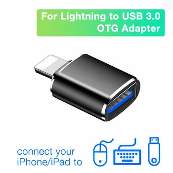 Lightning-USB OTG Kamera Adapter USB3 Női Csatlakozó iPhone USB Adat USB Disk iPhone 12 11 Pro Max Mini SE2 XS