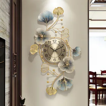 Luxus Led-Modern Falióra Csendes Ipari Nagy Fém Konyhai Falióra Modern Design Reloj De Olyan Mechanizmus Óra 1