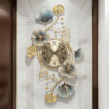 Luxus Led-Modern Falióra Csendes Ipari Nagy Fém Konyhai Falióra Modern Design Reloj De Olyan Mechanizmus Óra 2