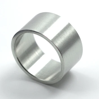 Matt szélesség 12 mm 316L rozsdamentes acél gyűrű női esküvői gyűrű finom ékszerek titán-acél punk gyűrű