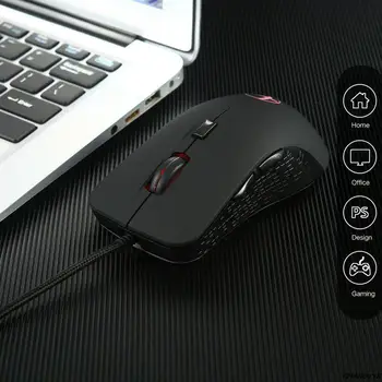 Melegebb Fűtött Egér Az Otthoni Irodai Vezetékes Gaming Mouse 6 Gombokat, 2400DPI PC Számítógép USB-s Egerek A Laptop, Asztali 2