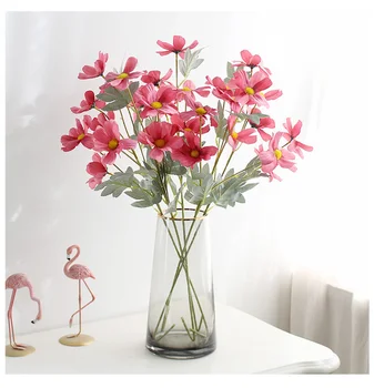 Mesterséges Virágokat 60cm Kozmosz Virág-Retro Csokor Romantikus Északi Esküvői lakberendezési Friss Terem Dekoráció 1