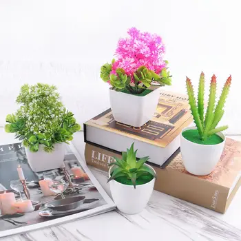 Mini Mesterséges Szukkulens Növények PVC Zöld Különböző Műanyag Növény Otthon Kert Nappali Dísz Dekoráció Hamis Növények 2