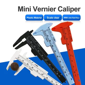 Mini Műanyag Vernier Féknyereg Nyomtávú Mikrométer 80MM Mini Uralkodó Pontos Mérési Eszközök Standard Vernier Féknyereg 2