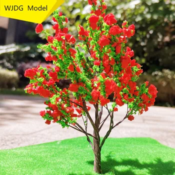 modell fa erősen 10cm/12 cm/15 cm/20 cm Homok tálca modell anyag vörös modell fa N skála vonat park vasúti elrendezés táj fa