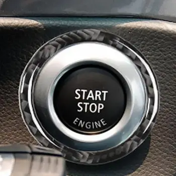 Motor Start-Stop Gomb helyezze fel a Fedelet Matrica Takarja Trim Gyűrű Autó Stílus Tartozékok Trim Matrica BMW E90 E92 E93 320i 2