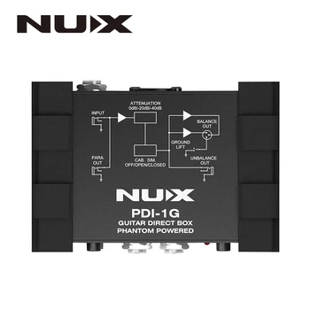 NUX PDI-1G Gitár Közvetlen Befecskendezés Phantom Power Box Audio Mixer Para Ki, Kompakt Design, Fekete Fém Ház Gitár Tartozékok 1
