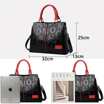 női táska, Kézitáska tervező luxus 2021 új PU bőr válltáska messenger bag táska 2