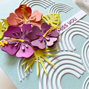 Panalisacraft virág levelek fémforgácsolási Meghal Stencil DIY Scrapbooking/album Dekoratív Dombornyomás DIY Papír Kártyák 1