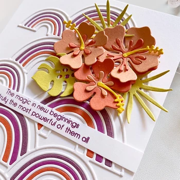 Panalisacraft virág levelek fémforgácsolási Meghal Stencil DIY Scrapbooking/album Dekoratív Dombornyomás DIY Papír Kártyák 2