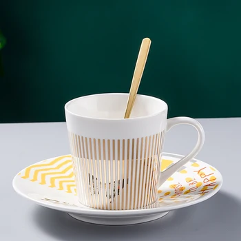Pillangó Tükör kávét Tükrös visszaverődés Ló kerámia csésze, valamint csészealjak a scoop Daru coffeeware 1