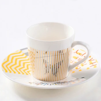 Pillangó Tükör kávét Tükrös visszaverődés Ló kerámia csésze, valamint csészealjak a scoop Daru coffeeware 2