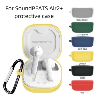 Puha Szilikon A SoundPEATS Air2+ Az Esetben Vezeték Nélküli Bluetooth Fülhallgató Védő Fedél Átlátszó Fülhallgató Fedezze SoundPEATS Air2+