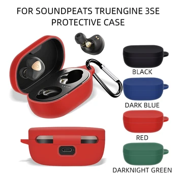 Puha Szilikon A SoundPEATS Truengine 3 SE Fülhallgató Esetben Vezeték nélküli Bluetooth Headset Proteective Fedél Horog Soundpeats 3SE 1