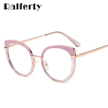 Ralferty Dekoratív Női Szemüveg 2021 Rövidlátás Női Osztály Szemüveg Szemüveg Rugós Zsanér Védő Anti Kék oculos de grau 2