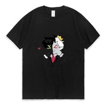 Ranboo A Szeretett Merch Póló CuteGraphic Print póló Férfi Női Kosztüm, Alkalmi Tshirt Rövid Ujjú Nyári Streetwear Tees