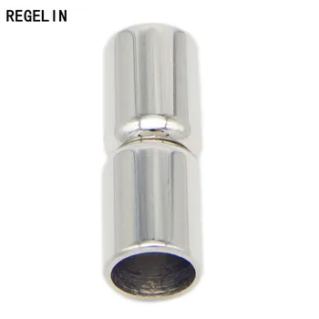 REGELIN Ezüst Hang Erős Mágneses Kapoccsal 2db/sok 4/5/6/8 mm-es Bőr Kábel Karkötő Csatlakozók Ékszerek Készítése