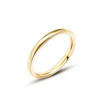 Rozsdamentes Acél Egyszerűség Design Sima Gyűrű, Arany Női Minimalista Szerelem Stílus Divat Ékszer Tervező Nagykereskedelmi Ékszerek 1
