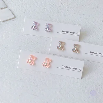 Rozsdamentes Acél Fülbevalók Divat Ékszerek 2021 Női Színes Maci Új, Aranyos Mini Candy Akril Fülbevaló Koreai Trend Fül-Klipek