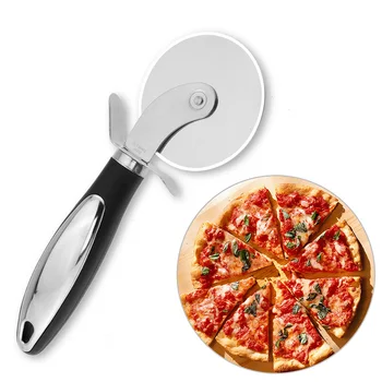Rozsdamentes Acél Pizza Kerék Pizza Vágó Kés, Kenyér, Sütemény Pite Egyetlen Kerék Kerek Kés konyhai Sütés Pizza Eszközök 1