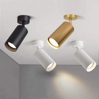 Saiyo LED Spot Lámpa Alumínium Nyomon Fények MR16 GU10 7W COB Fehér Fekete Arany Mennyezeti Lámpa Nappali Boltban Beltéri Világítás 2