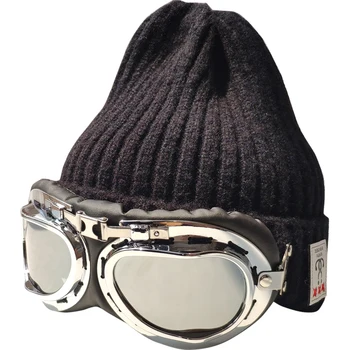 Ski gyapjú sapka kalap dagály pilóta őszi-téli kötött férfi sapka meleg sapka retro női napszemüveg szemüveg 1