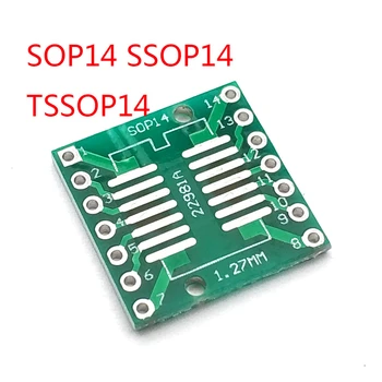 SOP14 SSOP14 TSSOP14, hogy DIP14 és hozzá való SMD DIP Adapter 0,65 mm/1.27 mm 2.54 mm-es DIP Pin Pályán PCB-Testület Átalakító Zokni 1