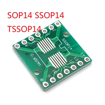 SOP14 SSOP14 TSSOP14, hogy DIP14 és hozzá való SMD DIP Adapter 0,65 mm/1.27 mm 2.54 mm-es DIP Pin Pályán PCB-Testület Átalakító Zokni 2