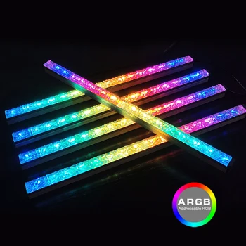 Számítógépes játékokhoz az Esetben 5V ARGB Sync LED Szalag Gyémánt Hatás a Mágneses AURA RGB Alváz Dekoratív fénysáv 1