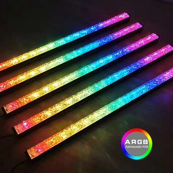 Számítógépes játékokhoz az Esetben 5V ARGB Sync LED Szalag Gyémánt Hatás a Mágneses AURA RGB Alváz Dekoratív fénysáv 2
