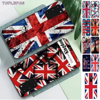 TOPLBPCS angliában brit angol brit zászló Szilikon Fekete Telefon tok Samsung S6 S10 5G S7 SZÉLÉN S8 S9 S10 S20 PLUSZ S10Lite