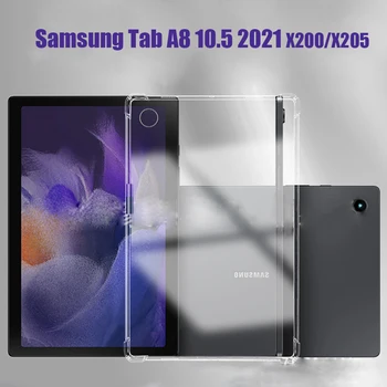 TPU tok Galaxy Tab A8 10.5 2021 Esetben Puha Szilikon hátlap Samsung Tab A8 SM-X200 X205 10.5 Átlátszó borító coque közelében 1