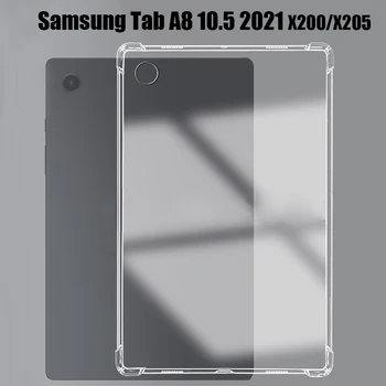 TPU tok Galaxy Tab A8 10.5 2021 Esetben Puha Szilikon hátlap Samsung Tab A8 SM-X200 X205 10.5 Átlátszó borító coque közelében 2