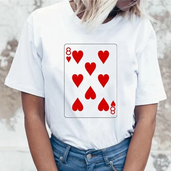 tshirt kpop vicces kártya 8 grafikus póló pólók kártya póker kawaii póló nők 80-as évek esztétikai ruhát, nyári felsők top