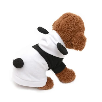 Vicces, Aranyos Kisállat Macska Fehér Fekete Jelmez Panda Cosplay Macska Kutya Halloween Karácsony Ruhák Kapucnis Kabát Ruha 1