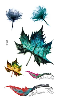 Vízálló Ideiglenes Tetoválás színes maple leaf virág tatto matricák flash tetoválás hamis tetoválás lány nők hölgy