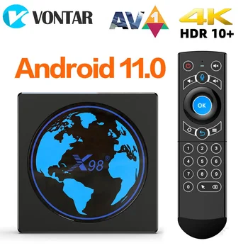 X98 Mini Android TV Box 11 Amlogic S905W2 4G 64GB Támogatás H. 265 AV1 Wifi Youtube Média Lejátszó 4 GB, 32 gb-os Set Top Box X98mini