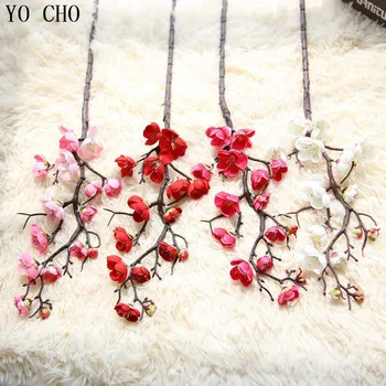 YO CHO DIY lakberendezési Kiegészítők Sakura Fák Beltéri Esküvői Dekoráció, Műanyag Mesterséges cseresznyevirág Fa Orchidea