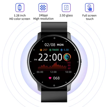 ZL02 Intelligens Karóra Férfi Női Vízálló pulzusmérő vérnyomásmérő Fitness Sport Smartwatch iPhone Android 2021 Ajándékok 2
