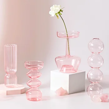 Északi Vázák Üveg Váza Állni, Vázák, Dísztárgyak, Dekoráció, Otthon Decore Virág Váza Asztal a Szoba Decor Esztétikai 1