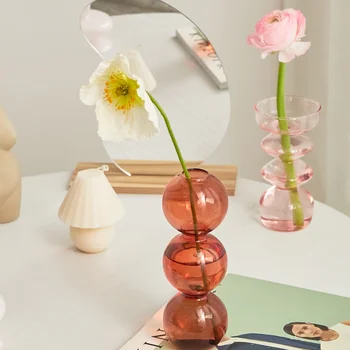 Északi Vázák Üveg Váza Állni, Vázák, Dísztárgyak, Dekoráció, Otthon Decore Virág Váza Asztal a Szoba Decor Esztétikai 2