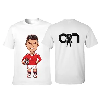 Új CR7 rövid ujjú póló férfi/női póló Karakter Cristiano Ronaldo 7. 3D nyomtatott túlméretezett póló Unisex felső 1