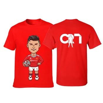 Új CR7 rövid ujjú póló férfi/női póló Karakter Cristiano Ronaldo 7. 3D nyomtatott túlméretezett póló Unisex felső 2