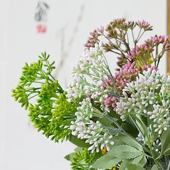 Új Mesterséges virágos ág műanyag Pisztácia hamis növények, házi buli DIY esküvői dekoráció virágkötészeti kellékek